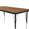 Correll Rectangle Adjustable Height Activity Kids School Table, High Pressure Laminate, Medium Oak A2460-REC-06 - alternate 2
